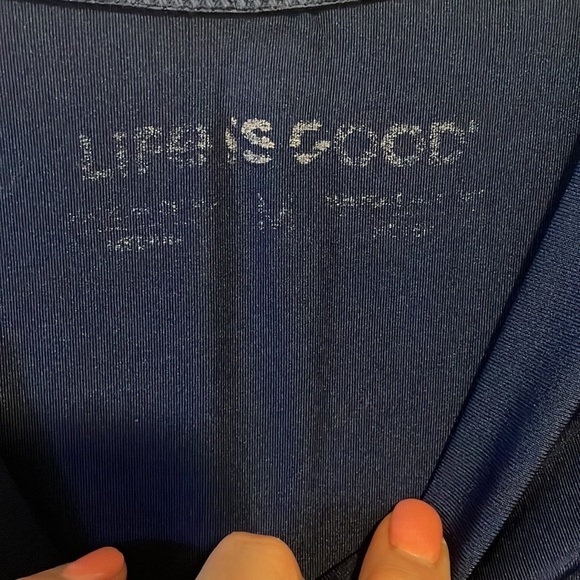 Men's Life is Good Rashguard UPF50+ SWIM shirt sun surf long sleeve size medium - Picture 4 of 10